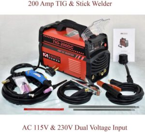 200 Amp TIG Torch/Arc/Stick DC Inverter Welder Dual Voltage IGBT Welding