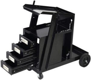 Goplus Welder Cart, MIG TIG ARC Welding Plasma Cutter Tank Storage