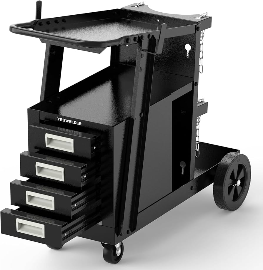 YESWELDER Welding Cart with 4 Drawers