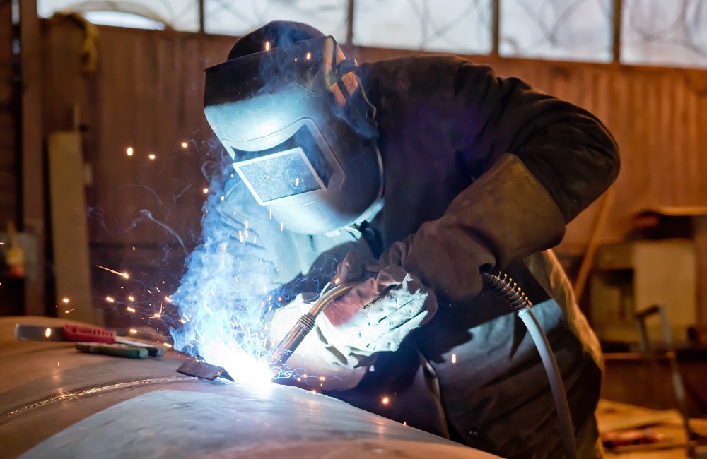 Wear Welding Helmet to Protect Eyes